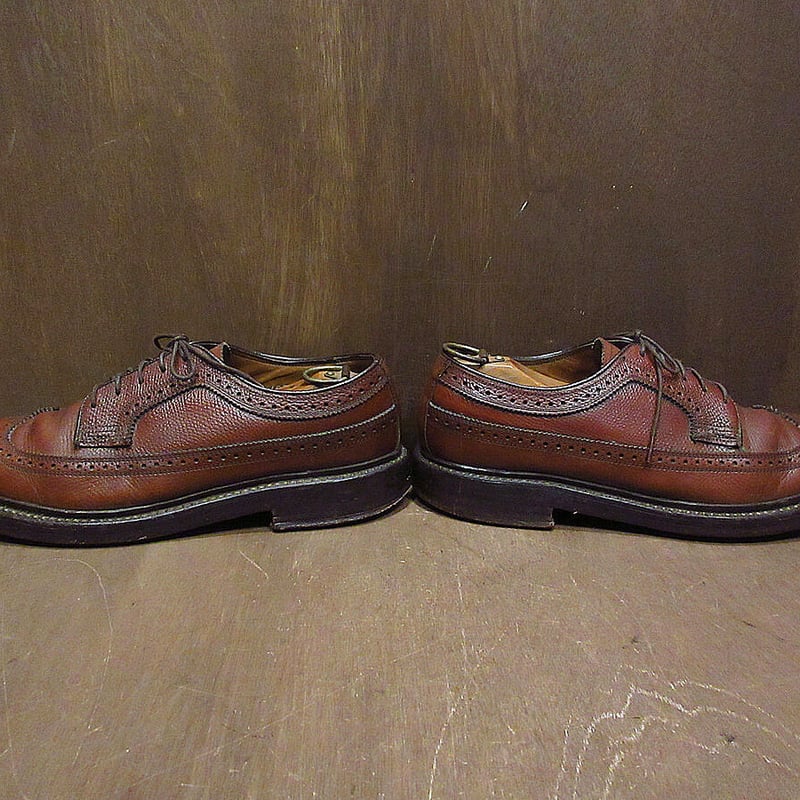 ビンテージ70's○FLORSHEIM IMPERIALウイングチップシューズ茶size 6D...