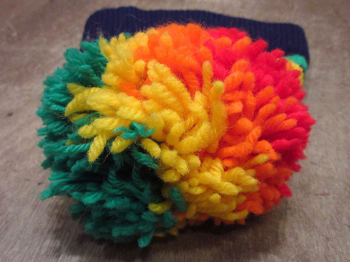 古着 ビンテージ 80s カラフル ボーダー帽子 ロングビーニー キャップ 美品 r-dcd01y23n12z7754.jpg