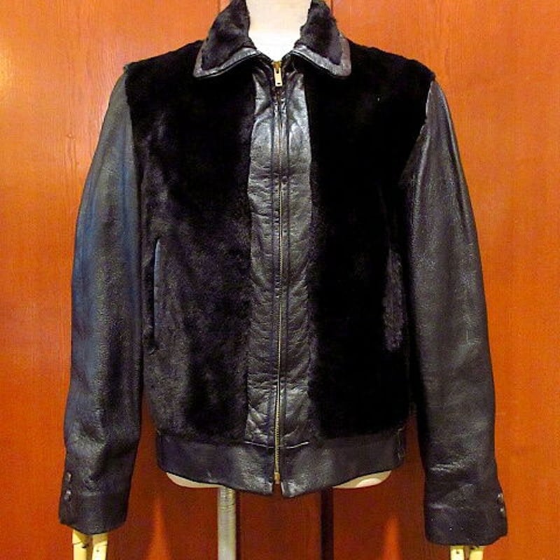 極上 激レア グリズリージャケット レザージャケット ヴィンテージ 古着 30年代 UNKNOWN グリズリージャケット 熊ジャン レザージャケット