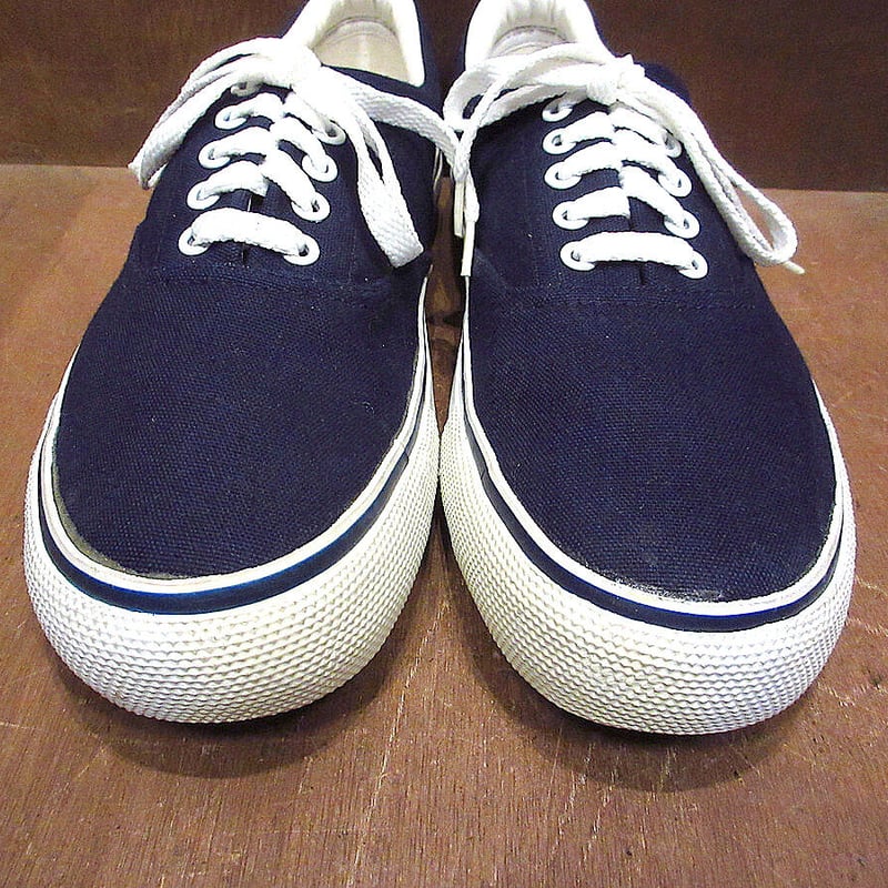ビンテージ70's○DEADSTOCK Pax T.M.キャンバススニーカー紺size