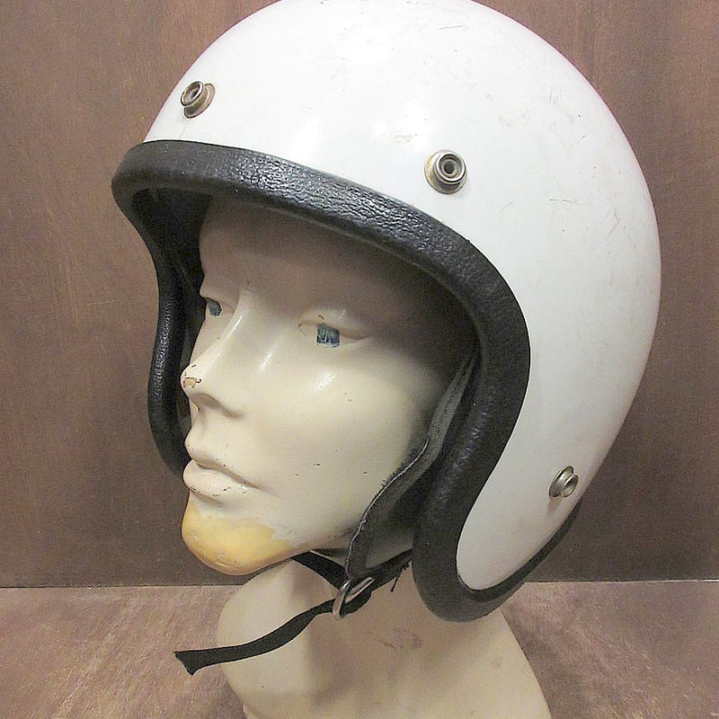 ビンテージヘルメット　ジェット ビンテージ60's70's○ジェットヘルメット白○250527j8-hlmt