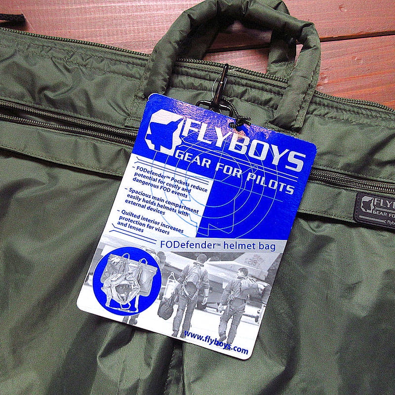 BRANDNEW○FLYBOYSヘルメットバッグオリーブグリーン○250403k4-bag-h
