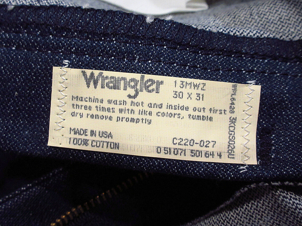ビンテージ80's○DEADSTOCK Wrangler 13MWZ表記W30 L31○231 ビンテージ80's○DEADSTOCK Wrangler 13MWZ表記W30 L31○231