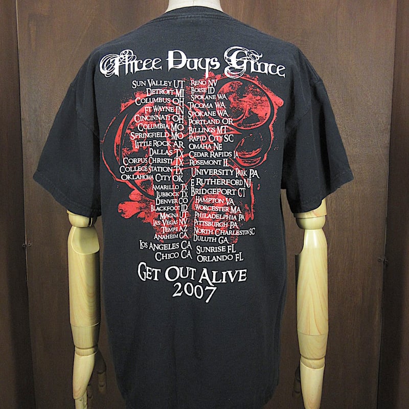 Three Days Grace グラフィックTシャツ ブラック Men's Three Days Grace Band X Logo Black T Shirt : Amazon.ca