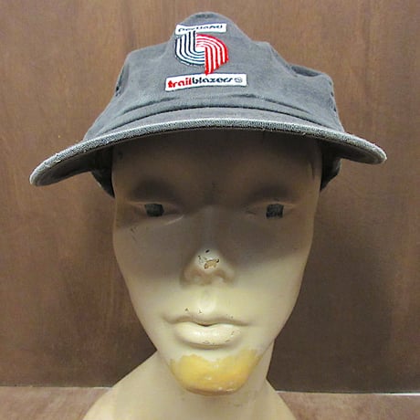 ビンテージ80’s90’s●portland5パネルスナップバックキャップ黒●250209z3-m-cp-bb帽子