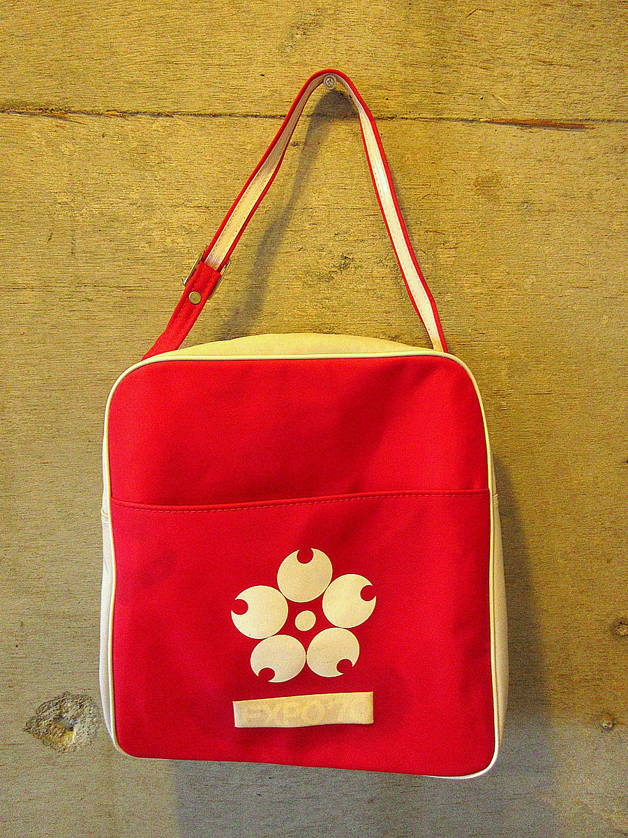 ビンテージ70's○JALエアラインバッグ赤×白○231107k7-bag-shd 1970s