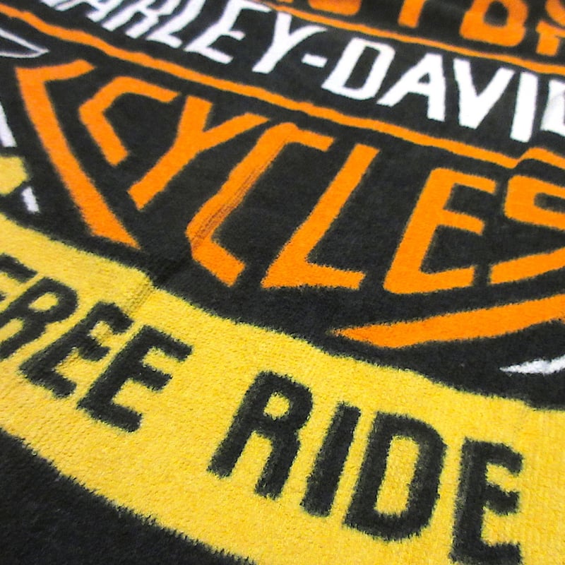 ビンテージ○HARLEY-DAVIDSONビーチタオルsize 約142cm×約76cm○26