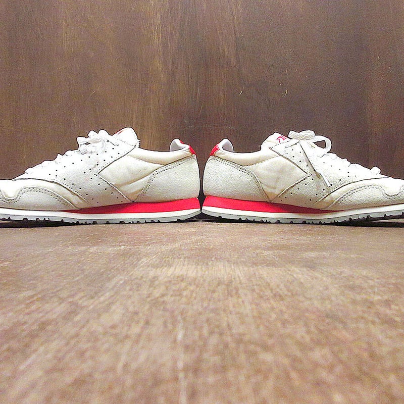 ビンテージ80's○DEADSTOCK BROOKSスニーカー白×赤size 9○231026 ビンテージ80's○DEADSTOCK BROOKSスニーカー白×赤size 9○231026