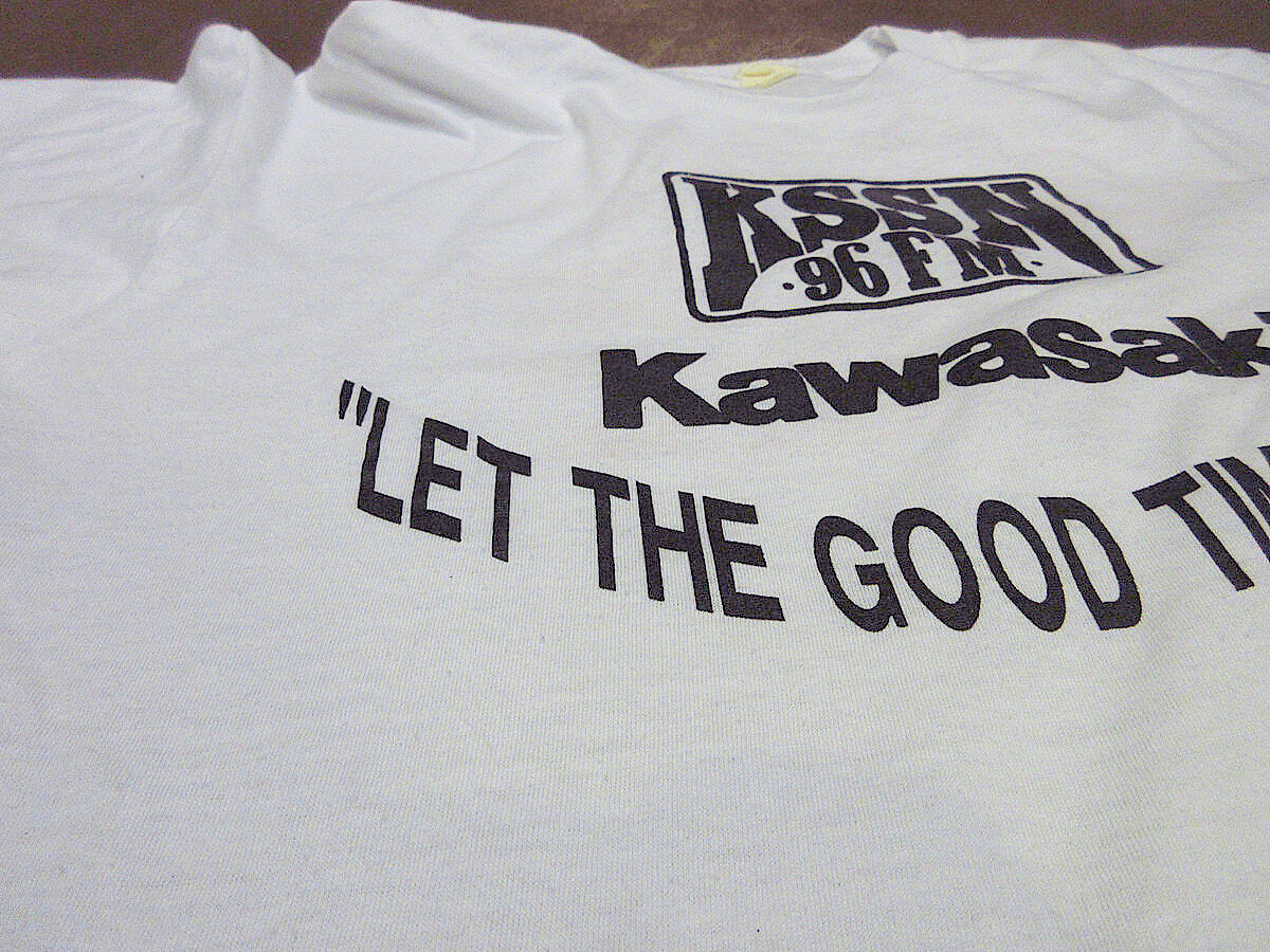 ビンテージ80s○KAWASAKIプリントTシャツ白○230928j2-m-tsh-ot ビンテージ80s○KAWASAKIプリントTシャツ白○230928j2-m-tsh-ot