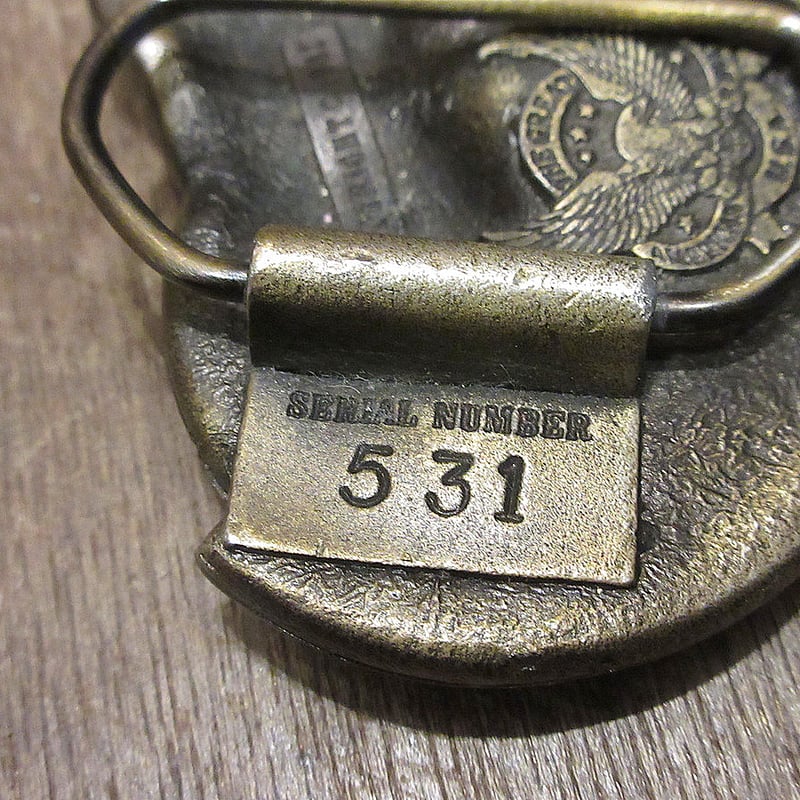 ビンテージ80's○BASSメタルバックル○241020i8-otaccバス魚