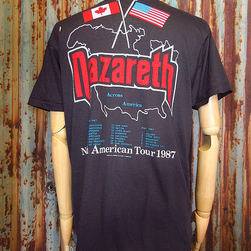 専用 ヴィンテージtシャツ販売 様　 二枚セット ビンテージ80's○Naz 1987年ツアーTシャツ黒size L○231022j7-m-ts