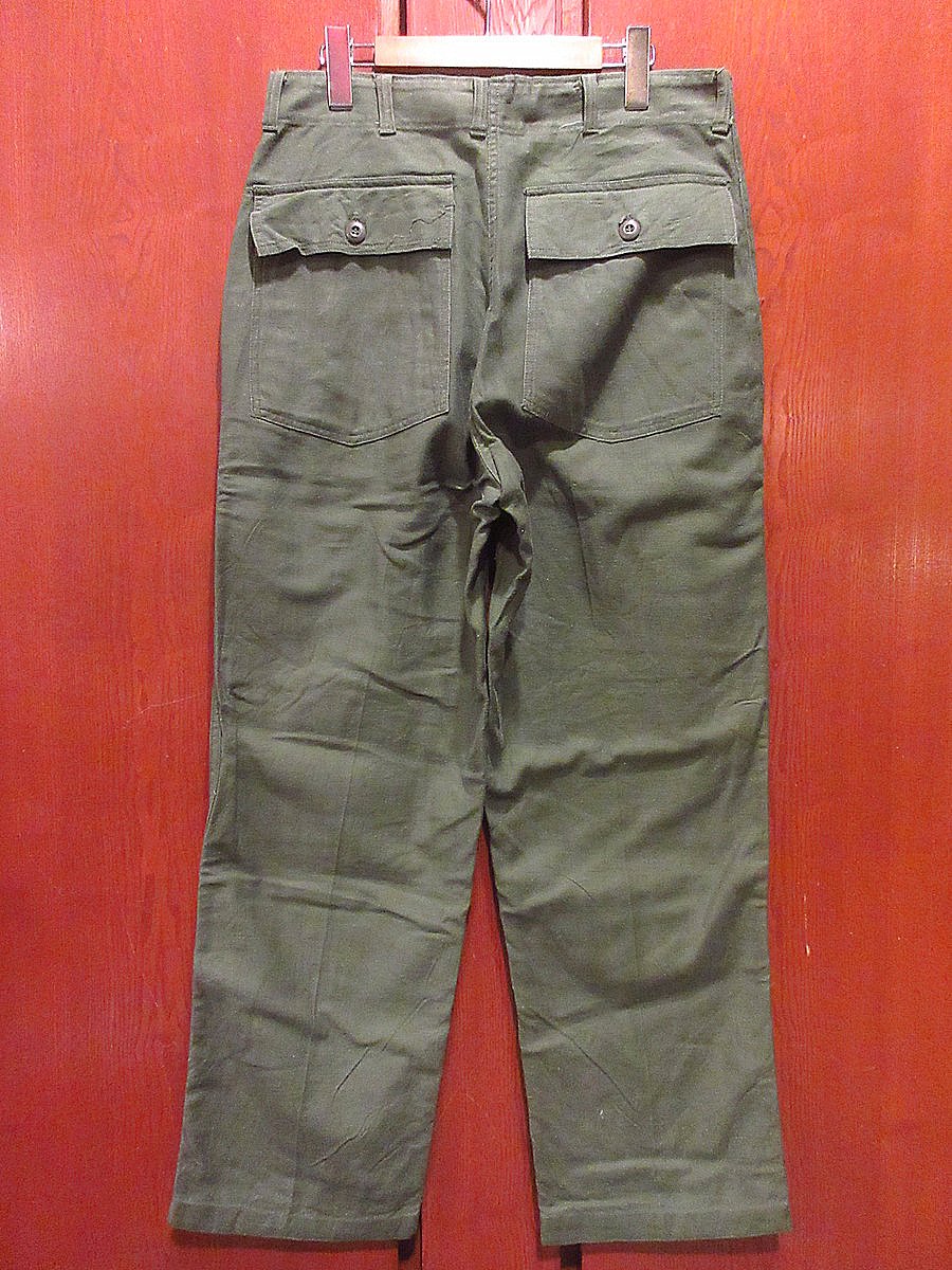 ビンテージ60's○U.S.ARMYボタンフライコットンサテンベイカー