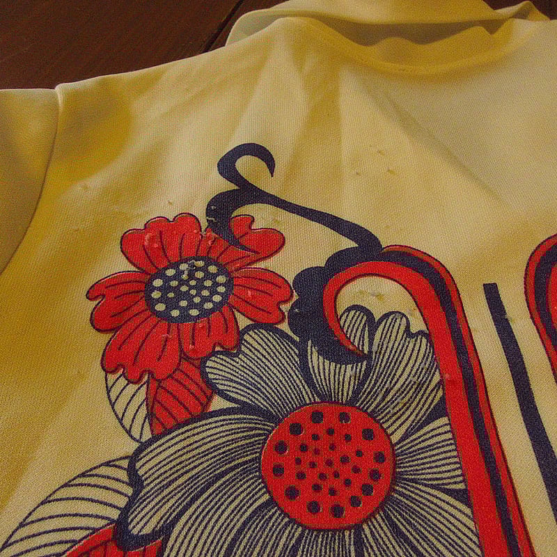 ビンテージ70's○レディース花柄長袖シャツ白○241106j3-w-lssh ビンテージ70's○レディース花柄長袖シャツ白○241106j3-w-lssh