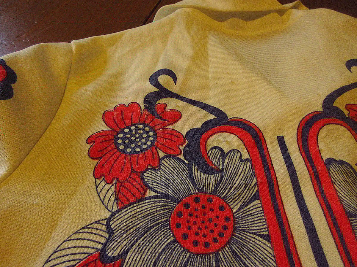 ビンテージ70's○レディース花柄長袖シャツ白○241106j3-w-lssh ビンテージ70's○レディース花柄長袖シャツ白○241106j3-w-lssh