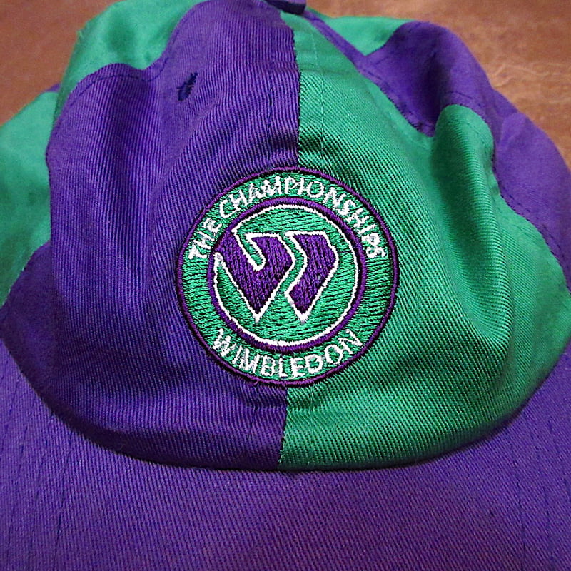 ビンテージ90's○WIMBLEDON THE CHAMPIONSHIPS 6パネルキャップ紫