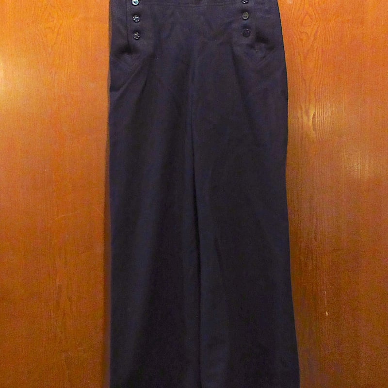 ビンテージ30's40's○U.S.NAVYウールセーラーパンツ紺実寸W71cm○250511