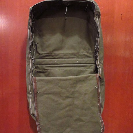 ビンテージ40's●ミリタリーキャンバスガーメントバッグ●230812i8-bag-ot衣類鞄ケース米軍実物大戦