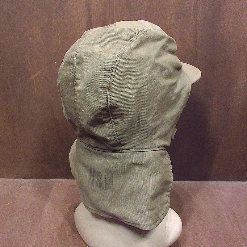 米軍 デッキキャップ ネイビー 米軍放出品 ミリタリー ビンテージ40's○U.S.NAVY N-1デッキキャップ紺7○201025n2-m-cp