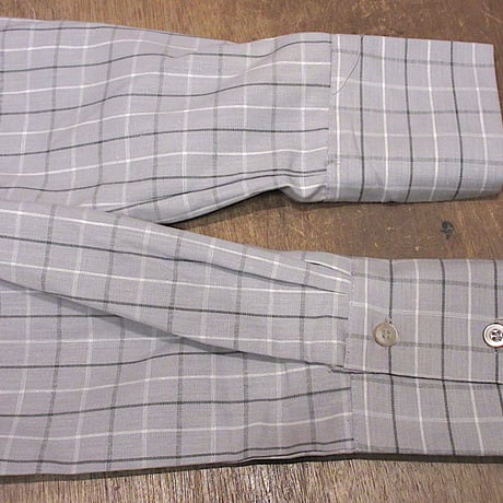 ビンテージ60’s70's●DEADSTOCKチェックコットンプルオーバー長袖ワンピースsize 14●250310z2-w-lsdrsレディース古着ドレスレトロ