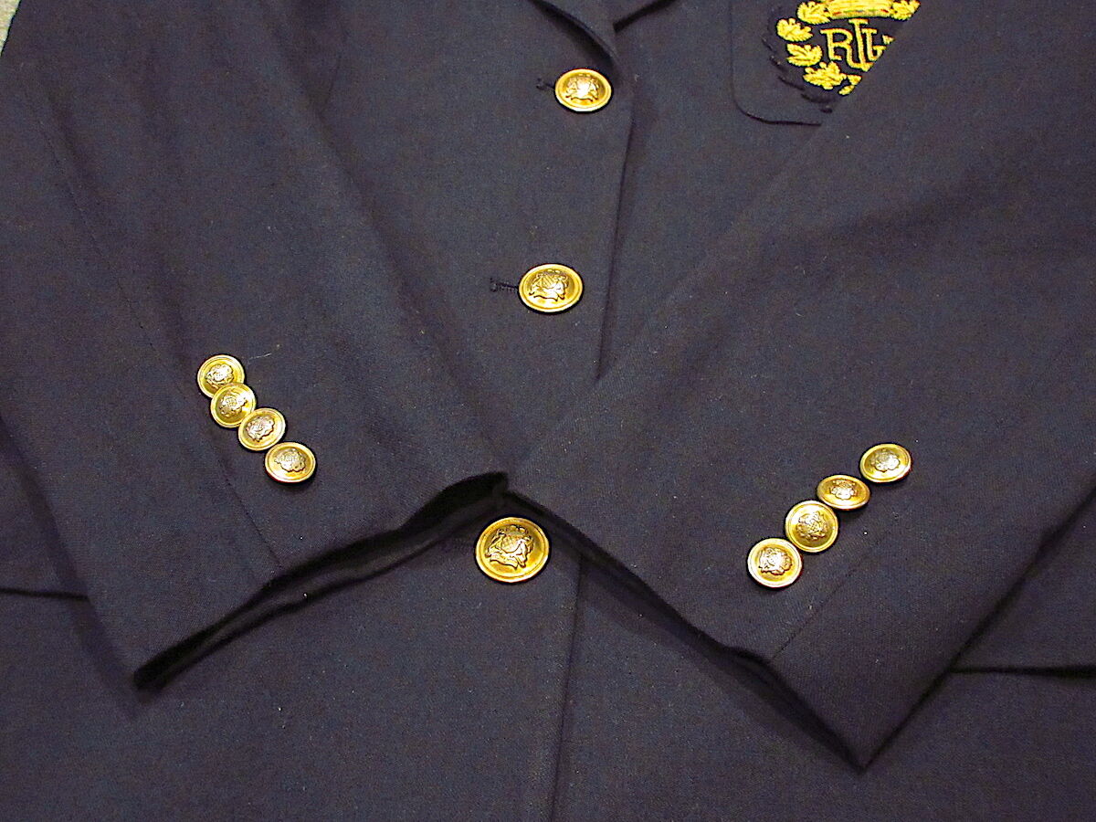 Ralph Lauren 紺ブレ　金ボタン　テーラードジャケット LAUREN RALPH LAURENレディース金ボタンテーラードジャケット紺size 10P