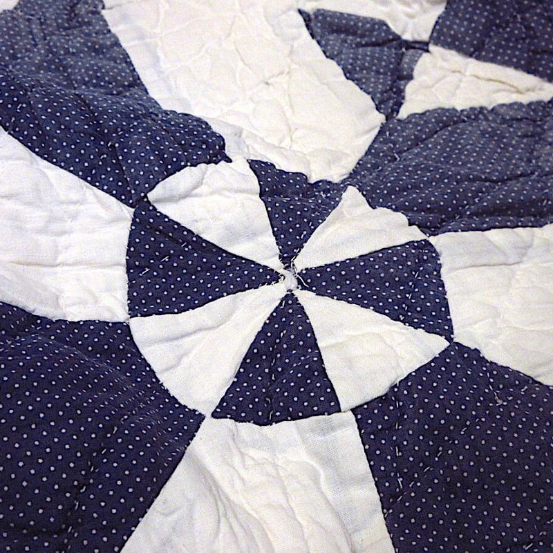 ビンテージ~30s○パッチワークキルトファブリック約200cm×約170cm