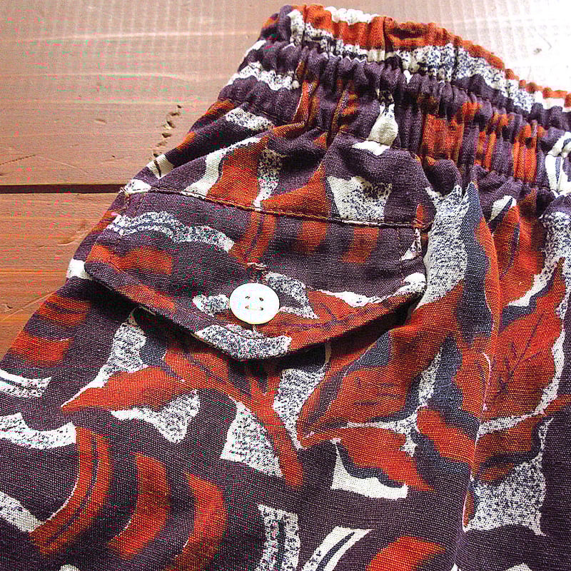 中古（やや傷や汚れあり） ビンテージ50's○Jantzen総柄スイムショーツ