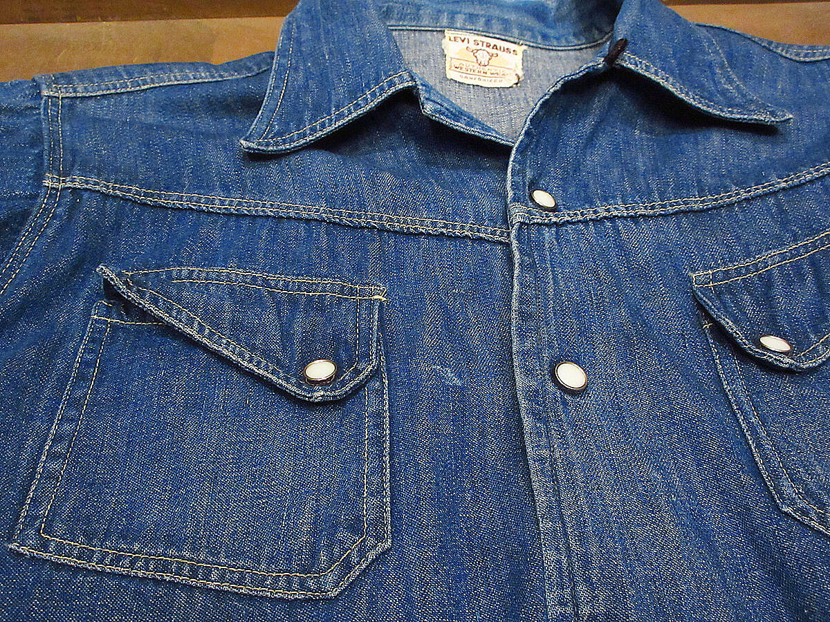 ビンテージ50's○Levi'sショートホーンデニムループカラーウエスタン ...