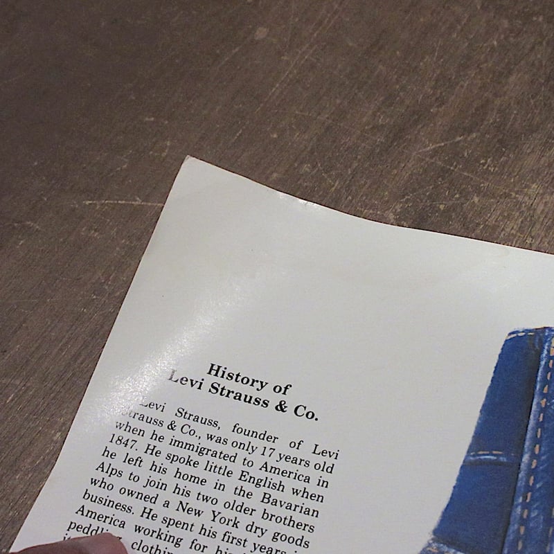 ビンテージ70's○Levi's BIG E 501アドバタイジングポスターB○260225z