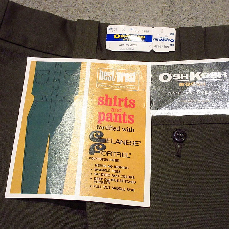 ビンテージ70's○DEADSTOCK OSHKOSH ワークパンツ 31×30○210702