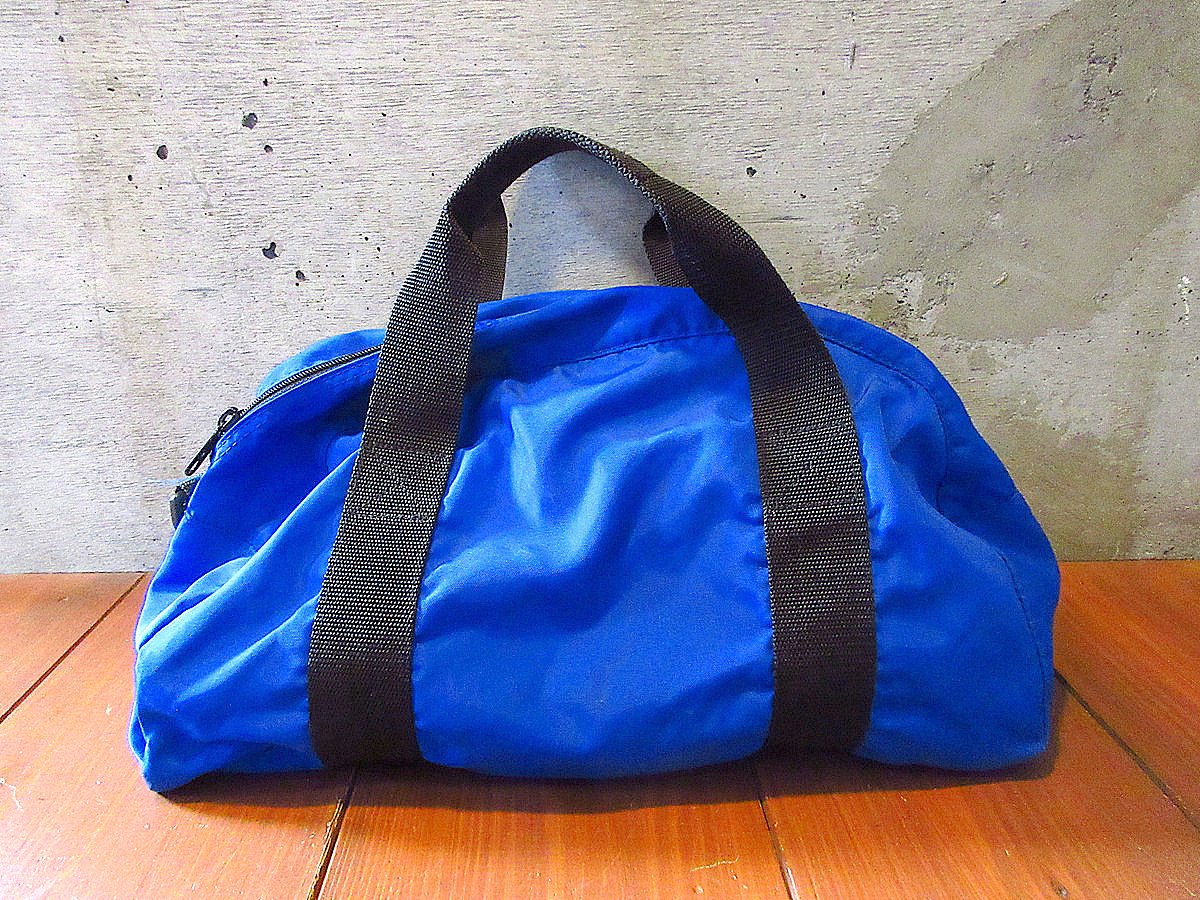 Vintage ナイロン　ブルー　ボストンバッグ ビンテージ80's90's○Eddie Bauerナイロンボストンバッグ青○250602k6-