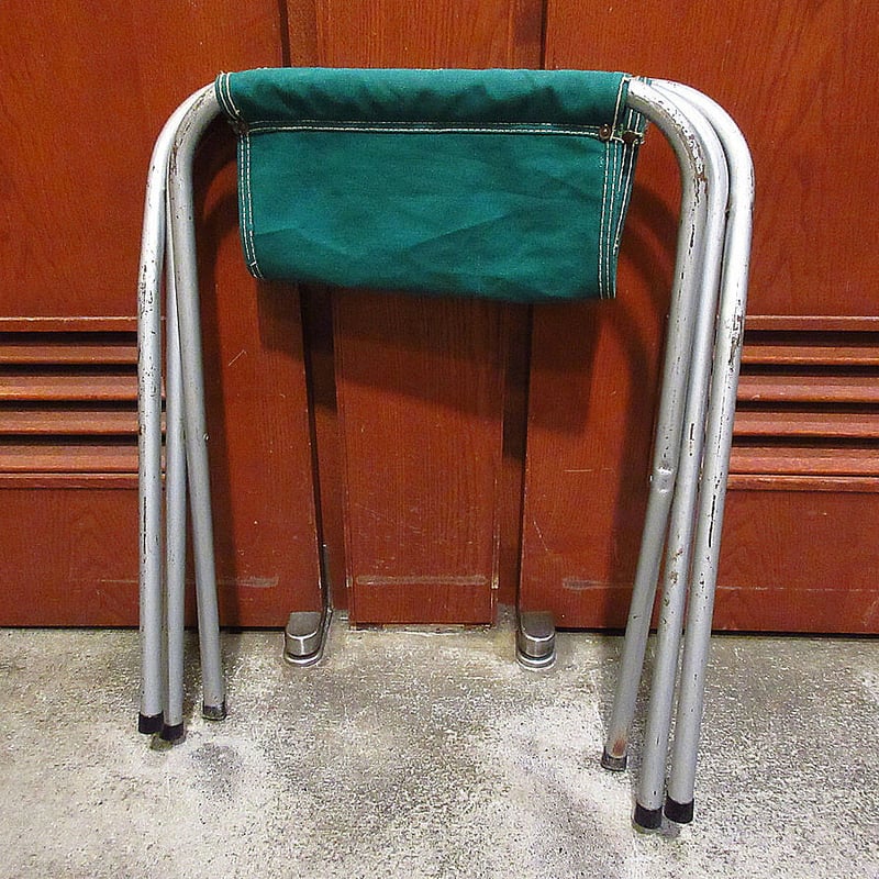 ビンテージ~70's○CAL-DAKアウトドアフォールディングチェア緑B