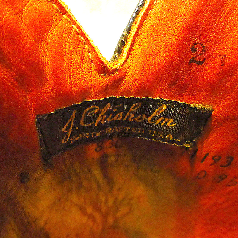 ビンテージ○J.Chisholm ウエスタンブーツ黒size 8M○240528k6-m