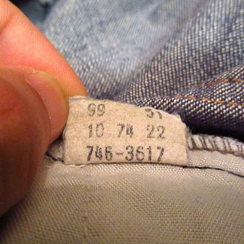 ビンテージ70's○Levi's 746バットダイデニムカットオフショーツW29
