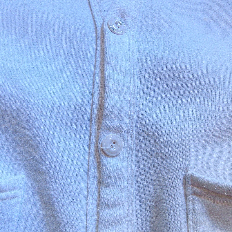 ビンテージ90's○JERZEES刺繍入りスウェットカーディガン白○241226k4