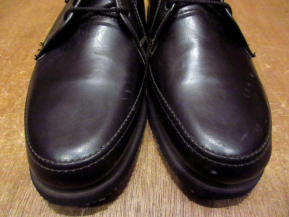 ビンテージ70's80's○DEADSTOCK WOLVERINEレザーポストマンシューズ黒s