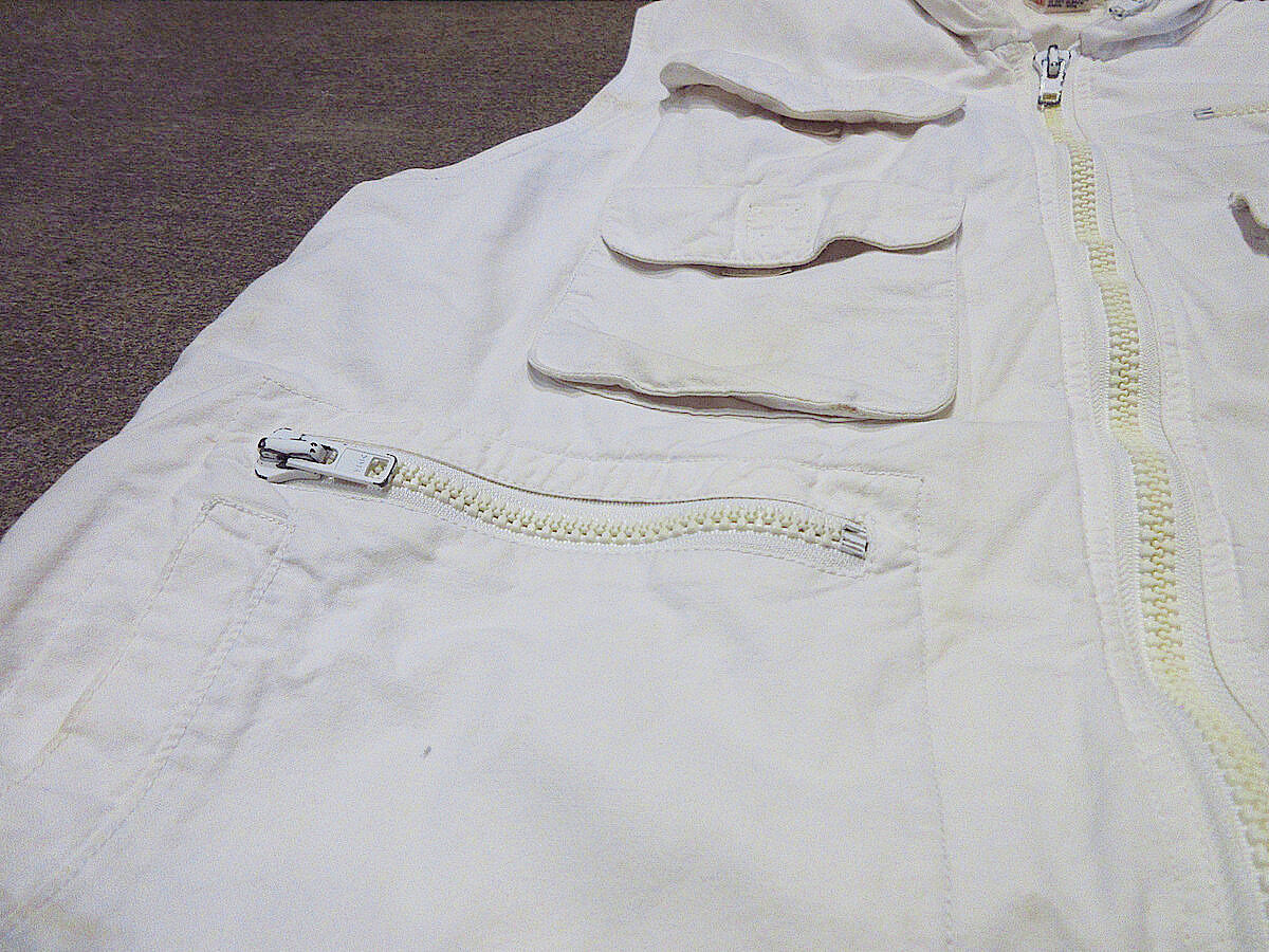 ビンテージ70's80's○BANANA REPUBLICコットンサファリベスト白size L