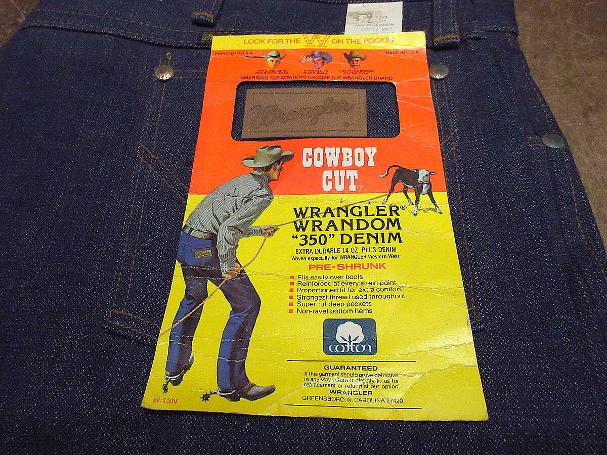 デッドストック70's Wrangler DEN345 27x34 オリジナル