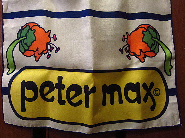 70’s ビンテージ Peter max ピーターマックス シルクスカーフ ビンテージ70's○Peter Maxシルクスカーフ○odst ピーターマックス