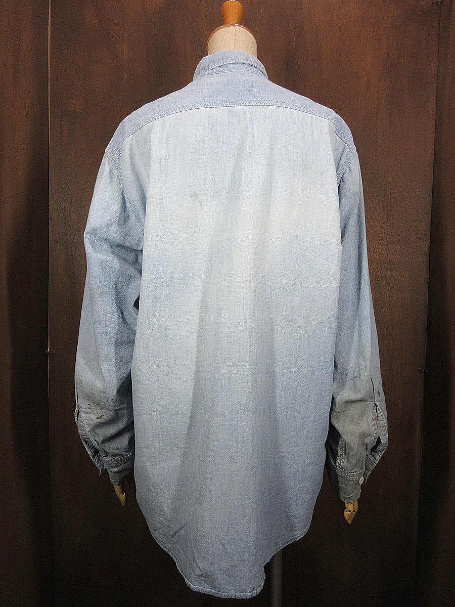 BIG MAC 90s シャンブレーシャツ　Mサイズ ビンテージ90's○BIG MACシャンブレーシャツsize L○241014i1-m