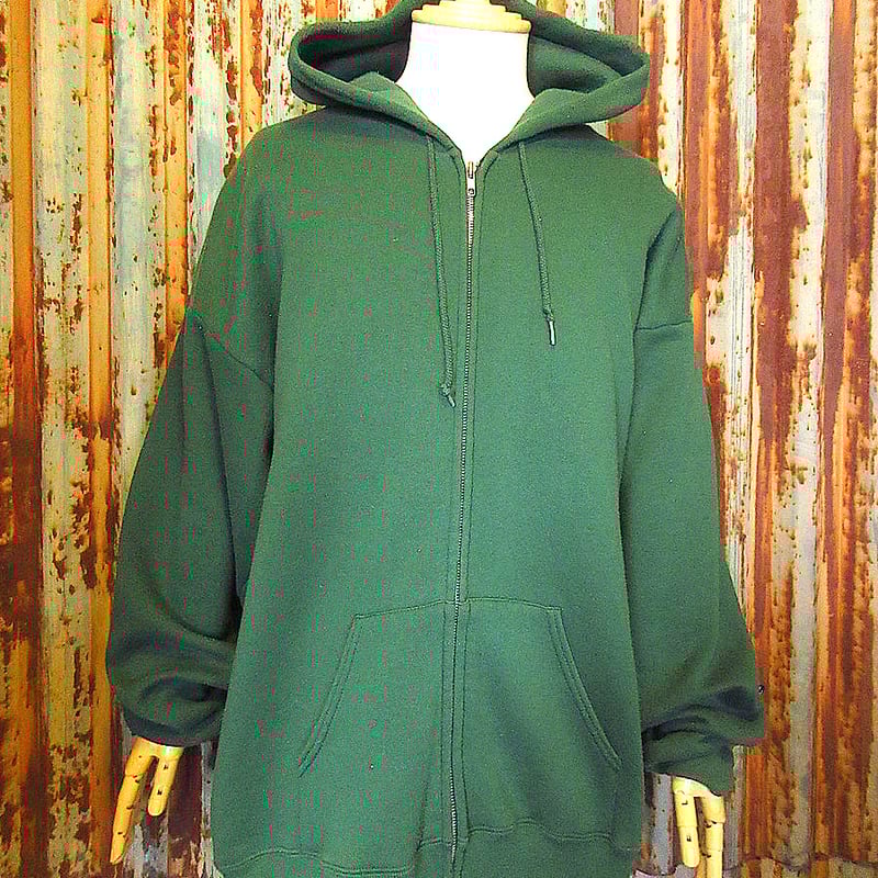 ビンテージ90's○Leeスウェットジップアップパーカ緑size XL ビンテージ90's○Leeスウェットジップアップパーカ緑size XL