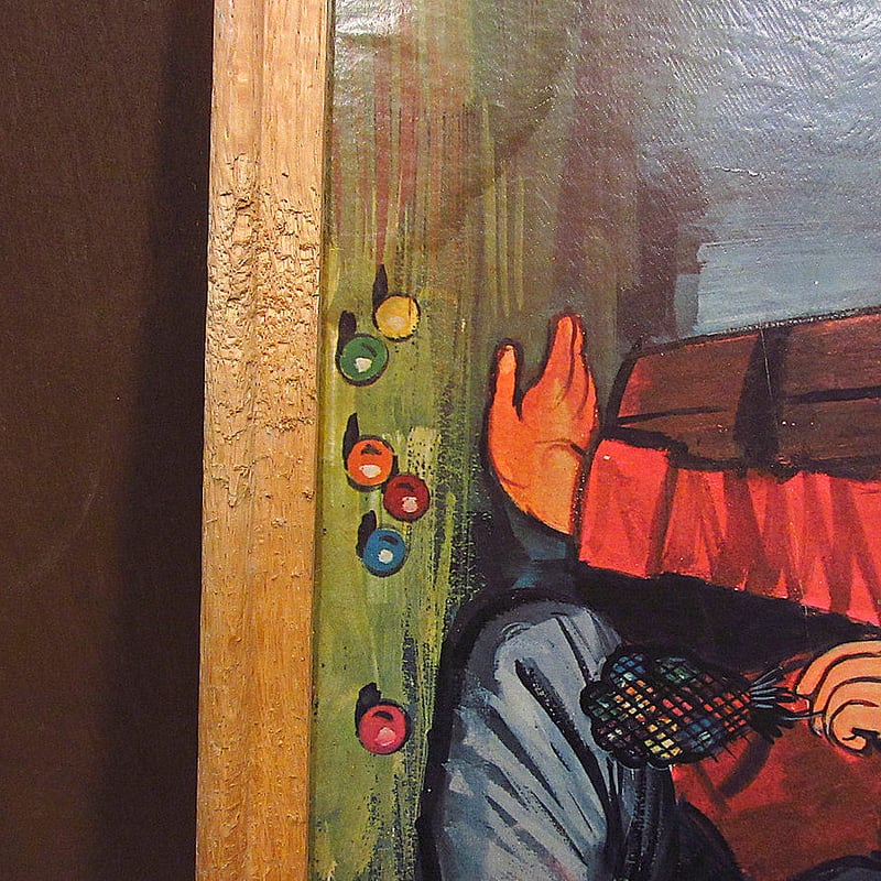 ビンテージ60's70's○EVEビッグアイアート壁掛け○240319j4-sign