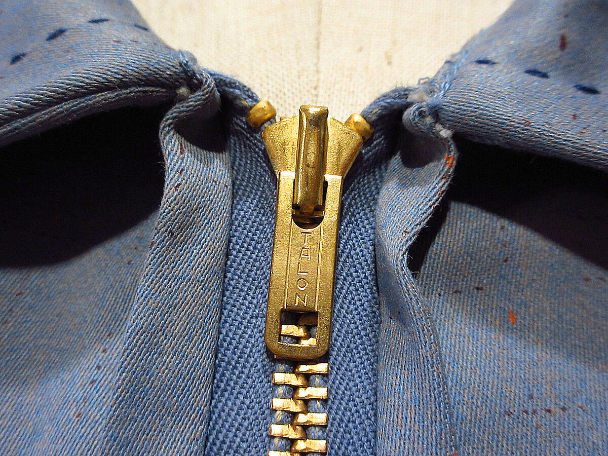 ビンテージ50's○PENNEY'Sカスリ柄リッキージャケット水色size ビンテージ50's○PENNEY'Sカスリ柄リッキージャケット水色size