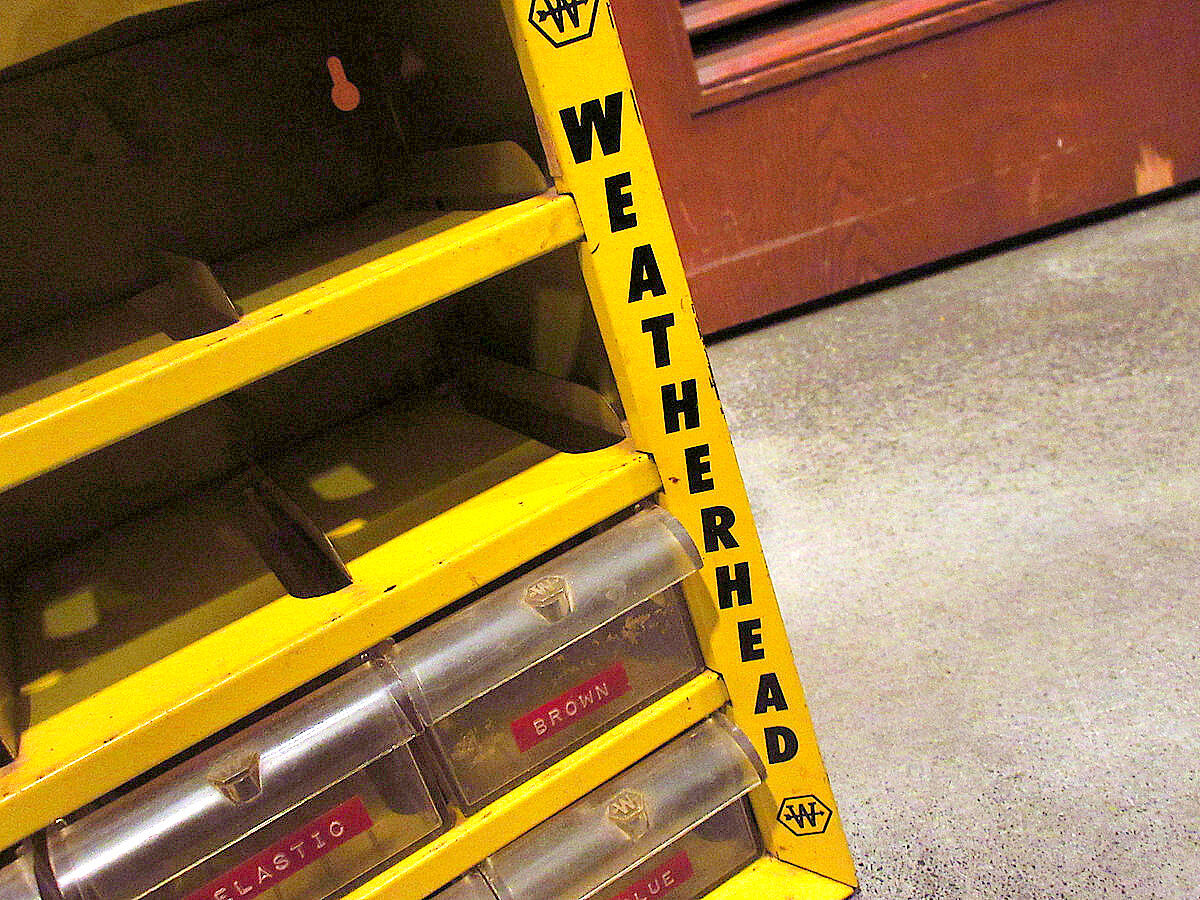 USA VINTAGE weatherhead パーツキャビネット 20口 ビンテージ○Weatherheadパーツキャビネット○221019k7-rackウェザー