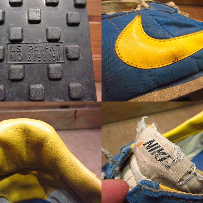 ビンテージ70's○NIKEワッフルトレーナー青×黄○200906n6-m-snk-29cm ビンテージ70's○NIKEワッフルトレーナー青×黄○200906n6-m-snk-29cm