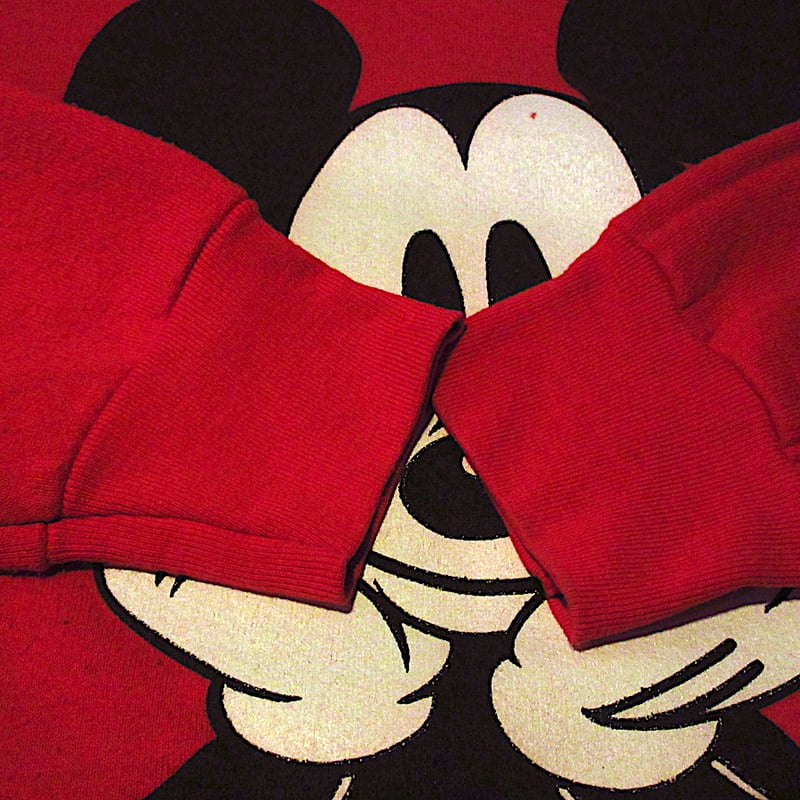 ビンテージ90's○ミッキーマウススウェット赤size XL○251202j6-m-sws