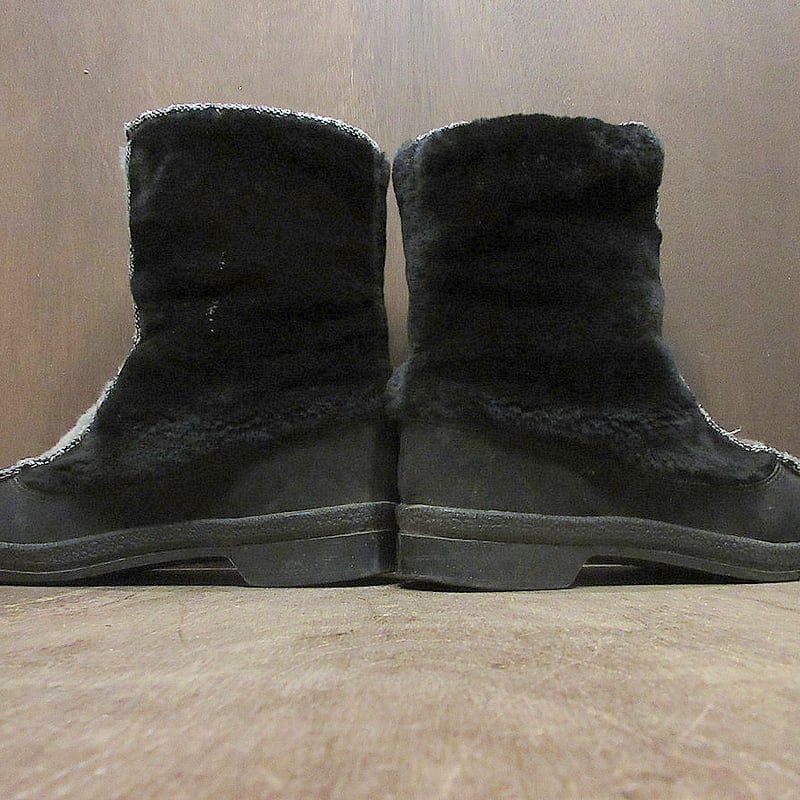 ビンテージ70's○SNOWLANDエスキモーブーツ黒×グレーsize 8