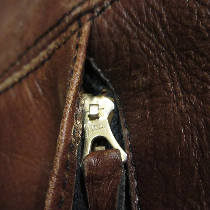 ビンテージ60's70's○レザーボストンバッグ茶○250626j2-bag