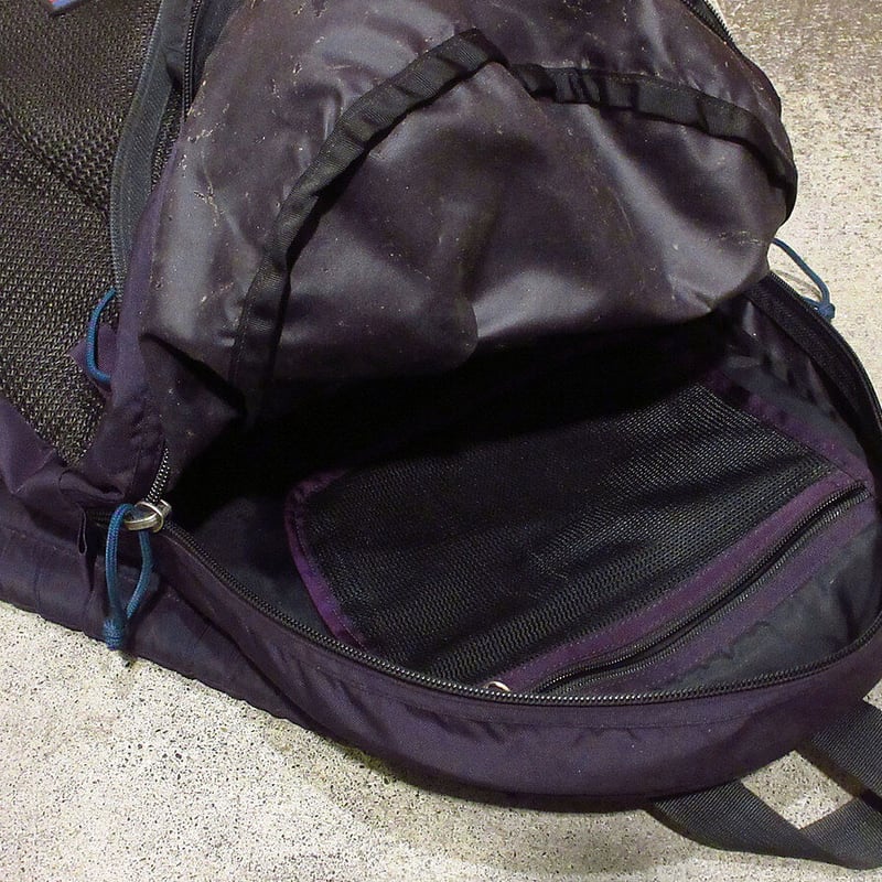 ビンテージ90's○Patagonia 雪無しタグ バックパック紫○210611s6-bag-