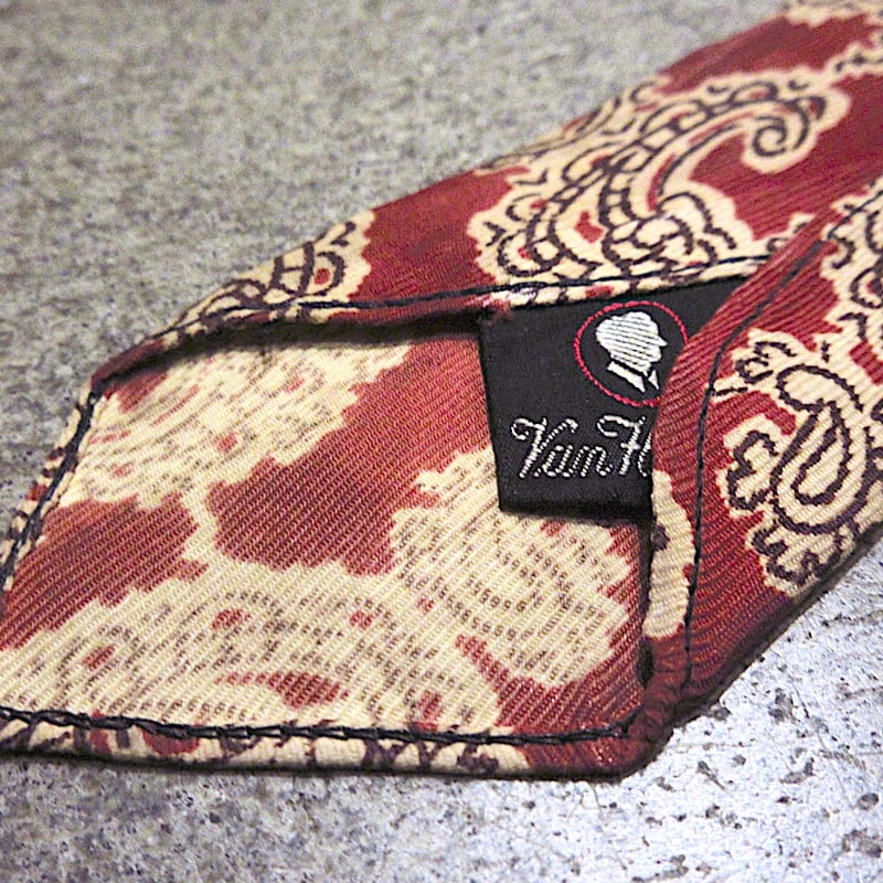 ビンテージ30's40s○VAN HEUSENペイズリー柄シルクネクタイ○260325m7-n