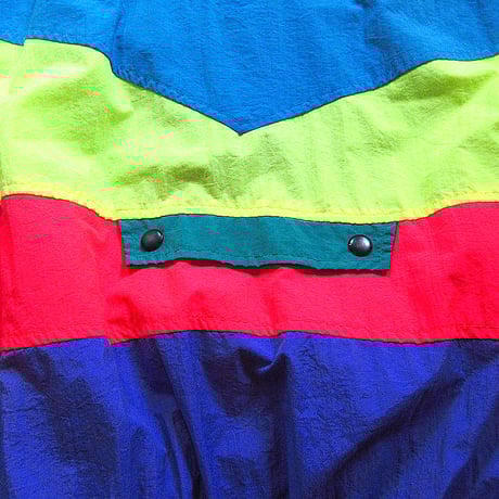 ビンテージ90’s●DUALCONTROLマルチカラーナイロンプルオーバージャケットsize XL●240525k8-m-jk-nyl 1990sメンズ古着